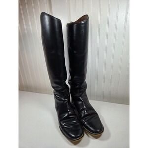 Vintage Marlborough Tall Riding Boots Black Leather Made in England Women's US 9